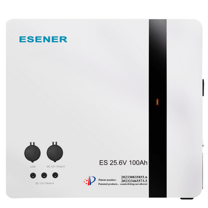 Esener 2.56kWh Multifunctional Lithium Battery 25.6V | advanced BMS with current limiting factor | perfect for off-grid living in South Africa