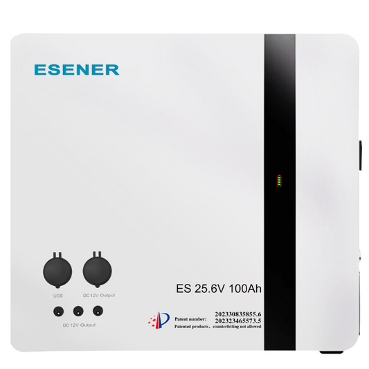 Esener 2.56kWh Multifunctional Lithium Battery 25.6V | advanced BMS with current limiting factor | perfect for off-grid living in South Africa