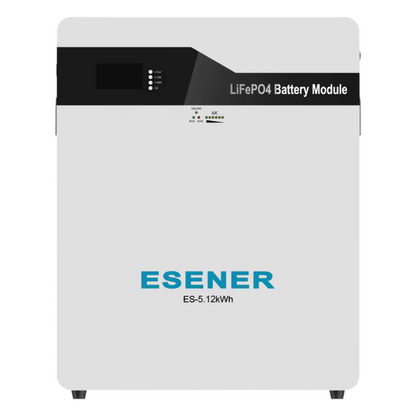 Esener 5.12kWh Wall Mount Lithium Battery 51.2V | advanced BMS with current limiting factor | South African energy solutions