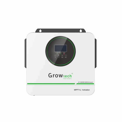 Growtech Axpert GT 3.6kW Inverter 24V with LCD display and built-in protection features.