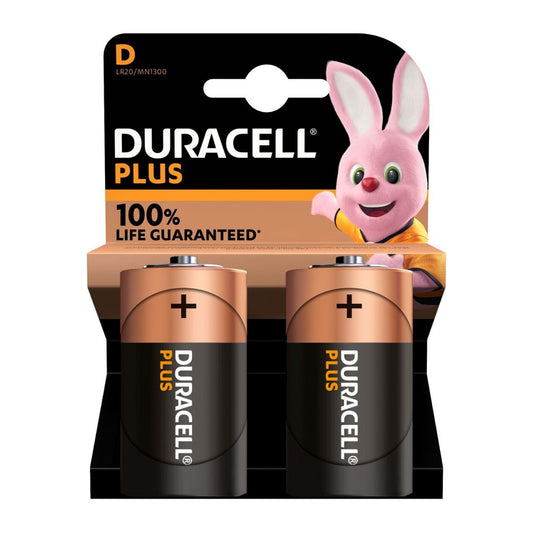 Duracell Plus Alkaline Batteries D