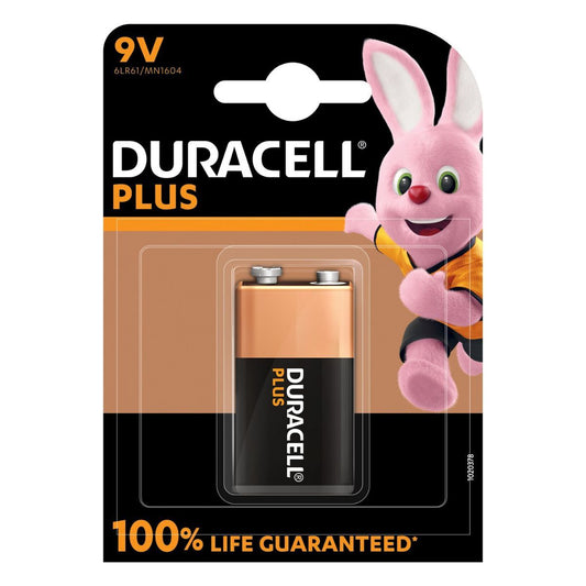 Duracell Plus Alkaline Batteries 9V