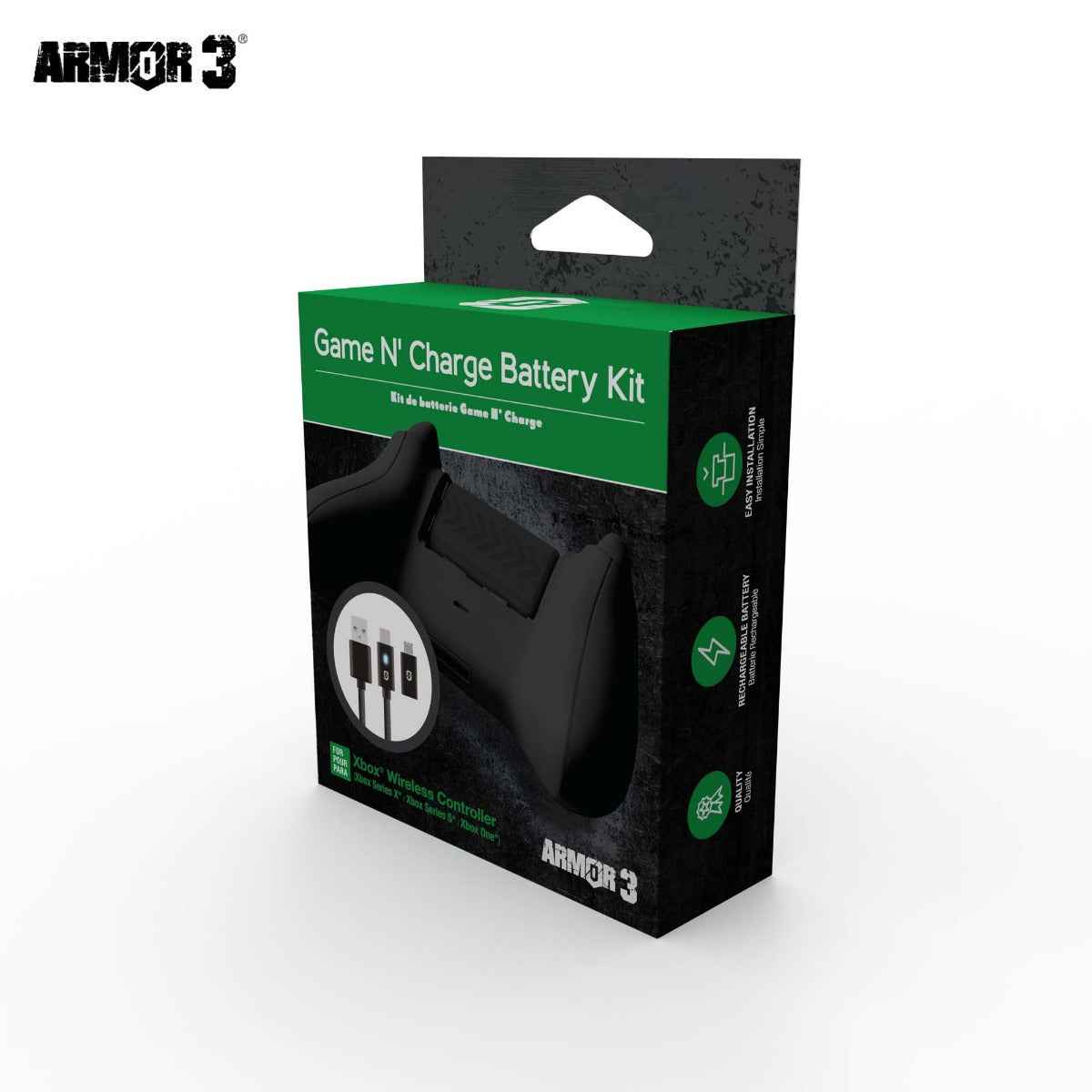 Armor3 Game N' Charge Battery Kit for Xbox Series X