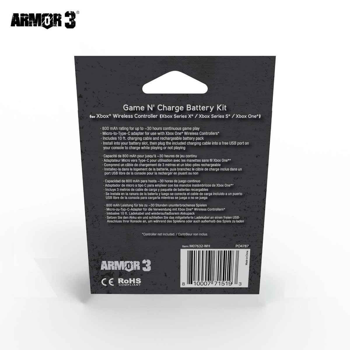 Armor3 Game N' Charge Battery Kit for Xbox Series X