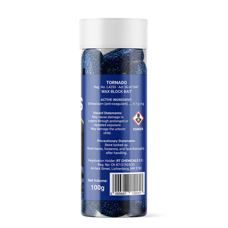 Makhro Tornado Rat Wax Blocks | rodent bait in wax block form | essential for South African agricultural areas