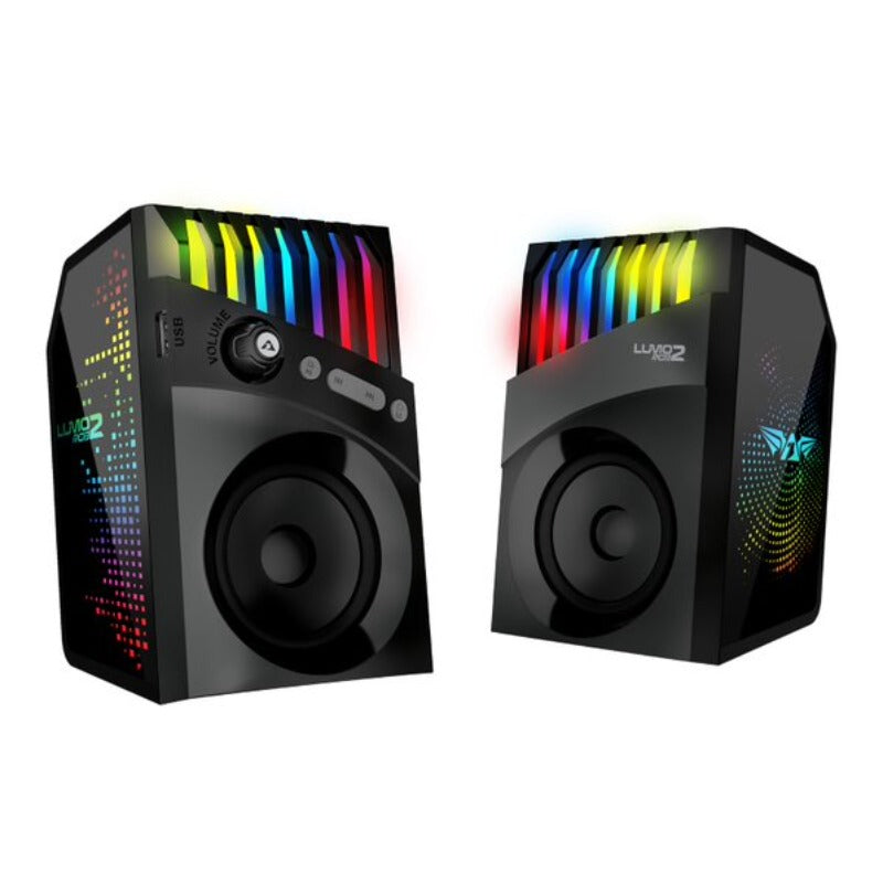 Armaggeddon Lumo 2 RGB 2.0 Stereo Bluetooth Gaming Speakers