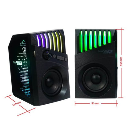 Armaggeddon Lumo 2 RGB 2.0 Stereo Bluetooth Gaming Speakers