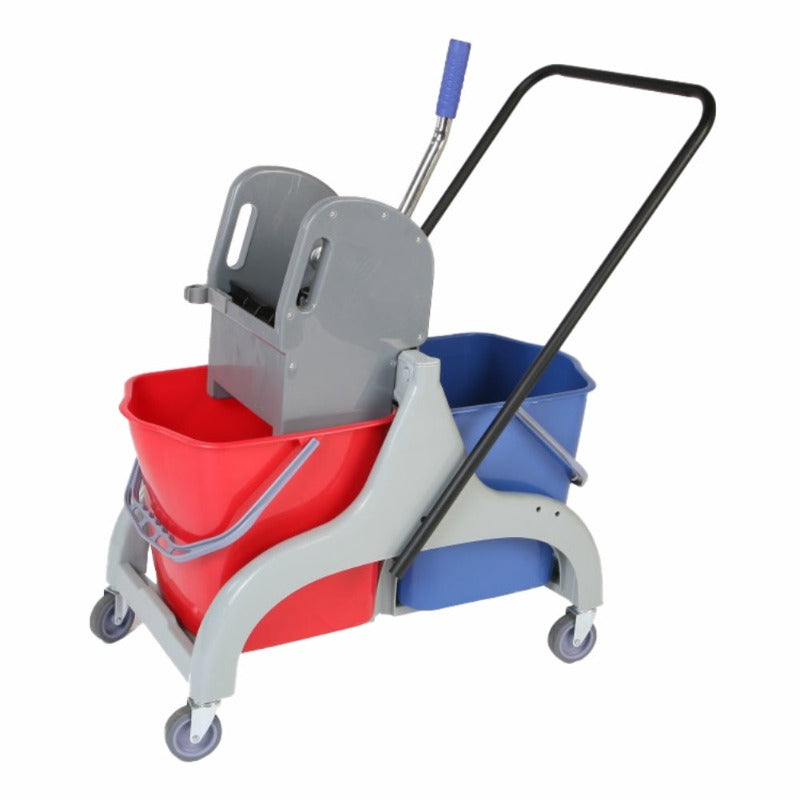 Parrot Janitorial 50L Dual Bucket Trolley with Mop Press