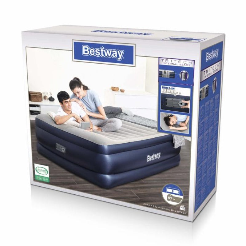 Bestway Tritech Airbed With Built-In AC Pump – GroPlus