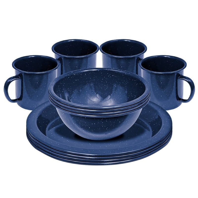 Campfire 12-Piece Enamel Dinner Set