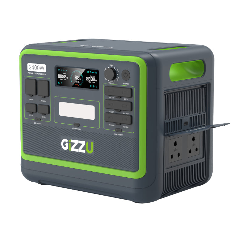 Gizzu HERO PRO 2048Wh/2400W Fast Charge LiFePO4 UPS Portable Power Station