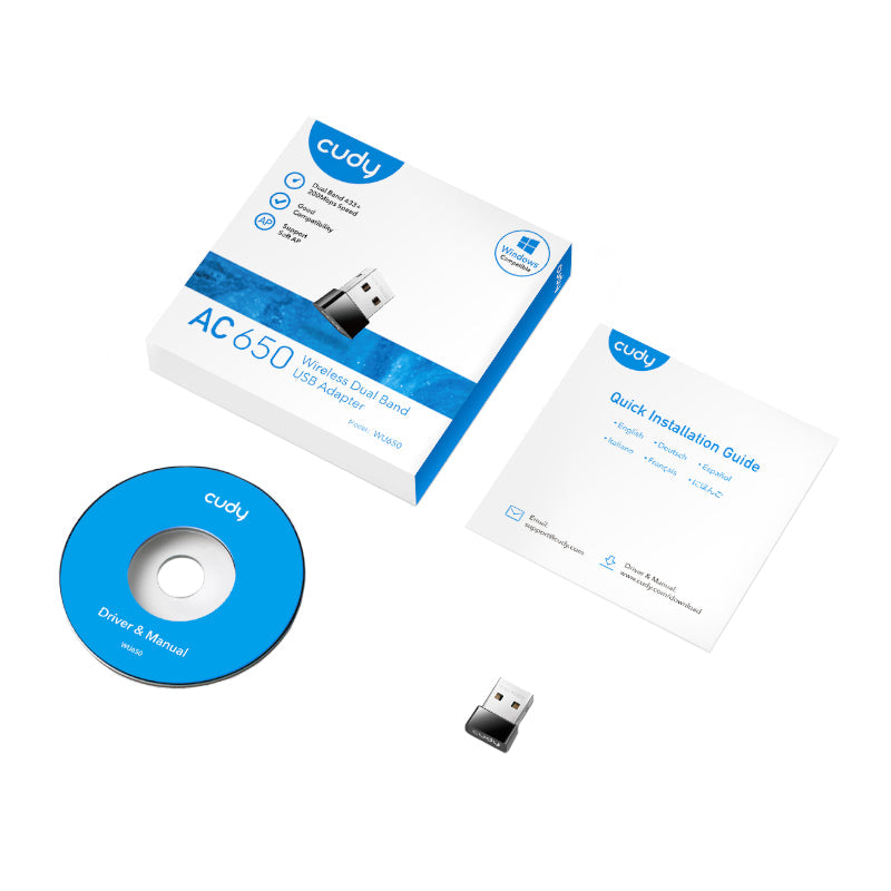 Cudy AC650 Wireless Dual Band USB Adapter